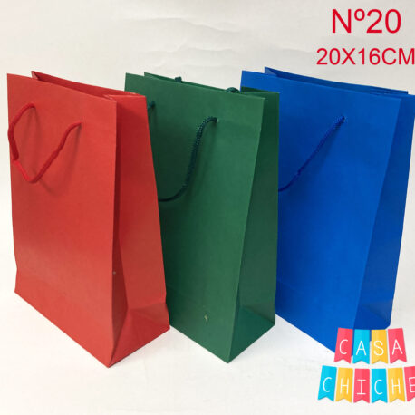 Bolsas Kraft Color c/u 20/2