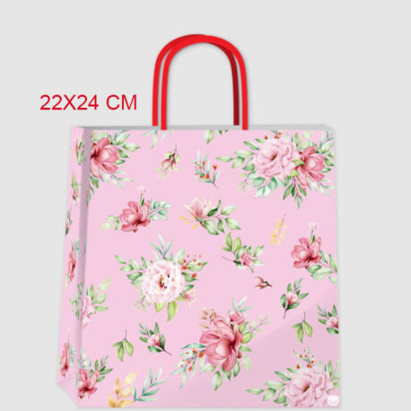 Bolsa Romipack Pink Flowers 22X24
