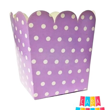 Cajitas De Pochoclo Lunares X10