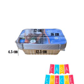 ALUMIN RECT 500 ML C/TAPA X10