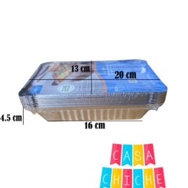 ALUMIN RECT 700 ML C/TAPA X10