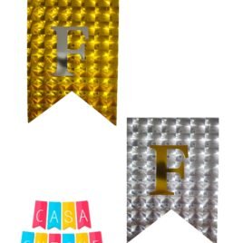 BANDERINES FELIZ CUMPLE HOLOGRAF