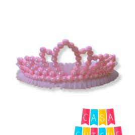 CORONA ROSA C/ STRASS C/U