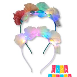 VINCHA ROSAS C/LUZ 2025