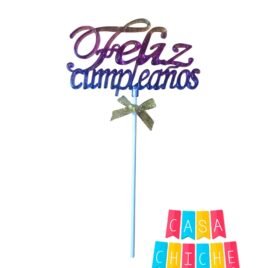 TOPPER FELIZ CUMPLE MOÑO