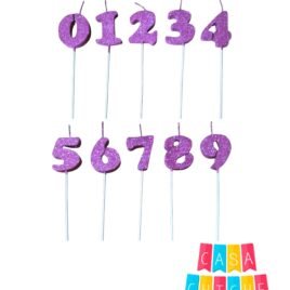 NUMERO TELGO LILA C/PALIT 20CM