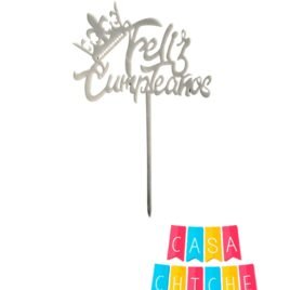 TOPPER FELIZ CUMPLE CORONA