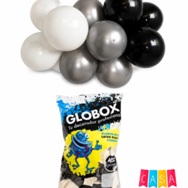 MIX GLOBOS 12 X40 PLATA