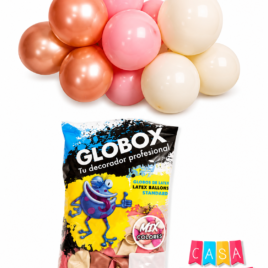 MIX GLOBOS 12 X40 ROSA GOLD